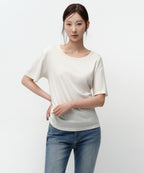 MUSINSA STANDARD WOMAN MUSINSA STANDARD WOMAN T-Shirt Cream