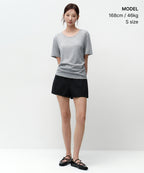 MUSINSA STANDARD WOMAN MUSINSA STANDARD WOMAN T-Shirt Medium Gray