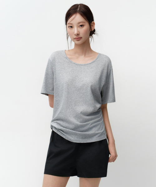 MUSINSA STANDARD WOMAN MUSINSA STANDARD WOMAN T-Shirt Medium Gray