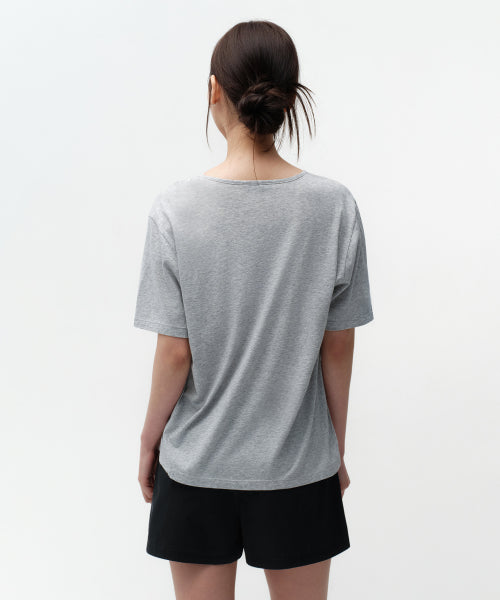 MUSINSA STANDARD WOMAN MUSINSA STANDARD WOMAN T-Shirt Medium Gray