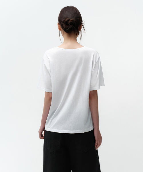 MUSINSA STANDARD WOMAN MUSINSA STANDARD WOMAN T-Shirt Relaxed Lightweight [White]