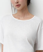 MUSINSA STANDARD WOMAN MUSINSA STANDARD WOMAN T-Shirt Relaxed Lightweight [White]
