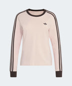 ADIDAS ADIDAS 3-Stripe Long Sleeve Slim Fit T-Shirt - Sandy Pink