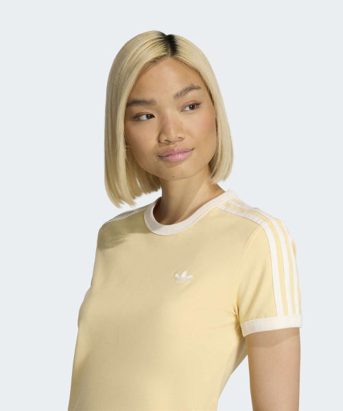 ADIDAS ADIDAS 3-Stripe Slim T-shirt - Orange Tint