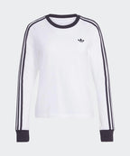 ADIDAS ADIDAS 3-Stripe Long Sleeve Slim Fit T-Shirt - White:Black