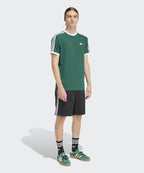 ADIDAS Men's Green 3-Stripe T-Shirt