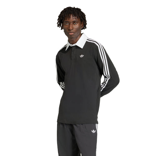 ADIDAS ADIDAS 3-Stripe Rugby Long Sleeve Polo
