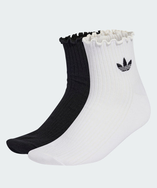 ADIDAS ADIDAS Ruffle Quarter Socks Size