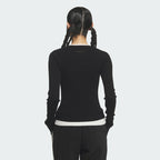 ADIDAS ADIDAS Premium 3-Stripe Button Crew Sweatshirt