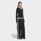 ADIDAS ADIDAS Premium 3-Stripe Button Crew Sweatshirt