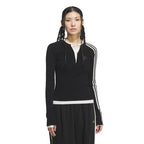 ADIDAS ADIDAS Premium 3-Stripe Button Crew Sweatshirt