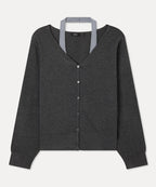MIXXO MIXXO Cardigan Halterneck Layered Loose Fit