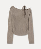 MIXXO MIXXO Knitwear Ribbon One-Shoulder Pullover