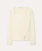 MIXXO MIXXO T-Shirt Square Neck Side Slit