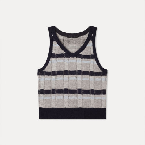 MIXXO MIXXO Check Pattern Vest S