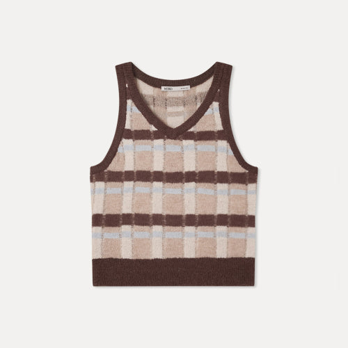 MIXXO MIXXO Check Pattern Vest S