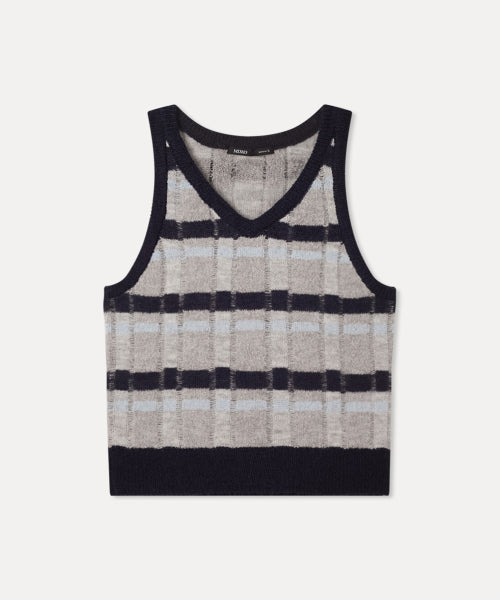 MIXXO MIXXO Check Pattern Vest S