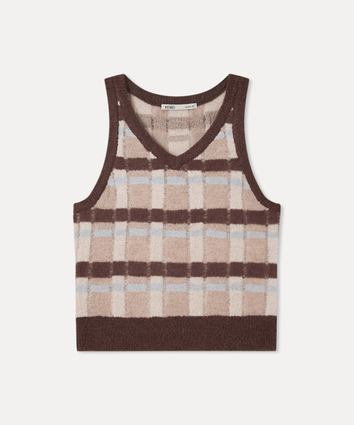 MIXXO MIXXO Check Pattern Vest S