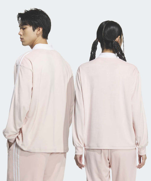 ADIDAS ADIDAS Velor Polo Long Sleeve - Sandy Pink