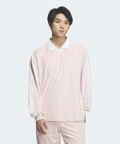 ADIDAS ADIDAS Velor Polo Long Sleeve - Sandy Pink