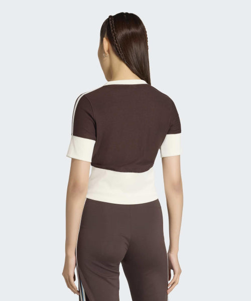 ADIDAS ADIDAS V-neck button shirt - Aura Coffee