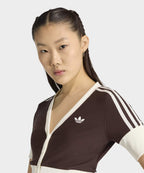 ADIDAS ADIDAS V-neck button shirt - Aura Coffee