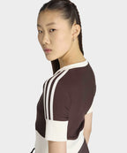 ADIDAS ADIDAS V-neck button shirt - Aura Coffee