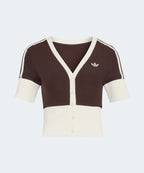ADIDAS ADIDAS V-neck button shirt - Aura Coffee