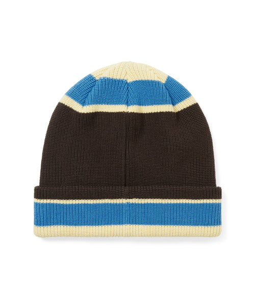 THISISNEVERTHAT THISISNEVERTHAT E/T-Logo Multi Striped Beanie Brown