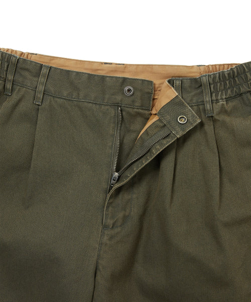 THISISNEVERTHAT THISISNEVERTHAT Double Pleated Wide Pant Dark Olive