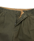 THISISNEVERTHAT THISISNEVERTHAT Double Pleated Wide Pant Dark Olive