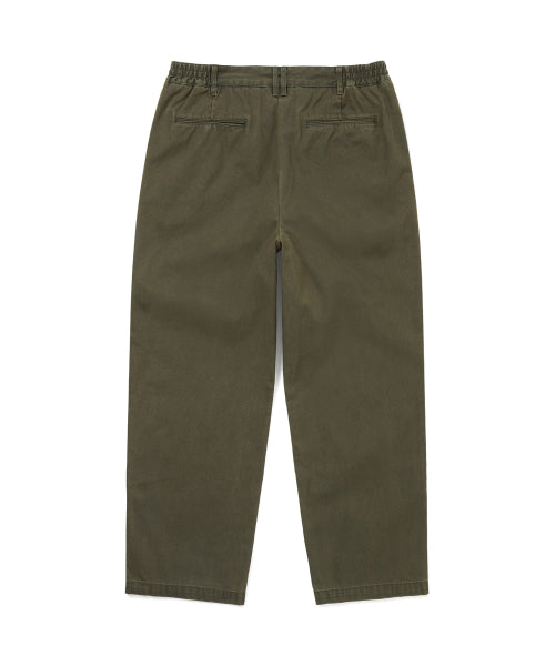 THISISNEVERTHAT THISISNEVERTHAT Double Pleated Wide Pant Dark Olive