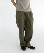 THISISNEVERTHAT THISISNEVERTHAT Double Pleated Wide Pant Dark Olive