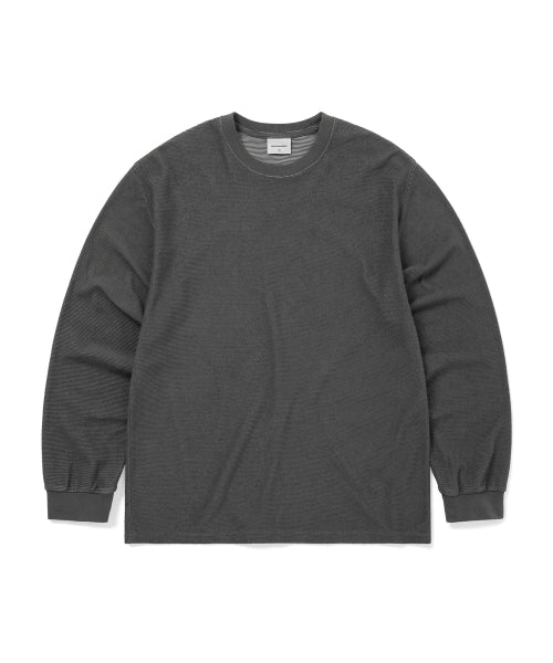 THISISNEVERTHAT THISISNEVERTHAT C-Logo Wale L/S Tee Charcoal