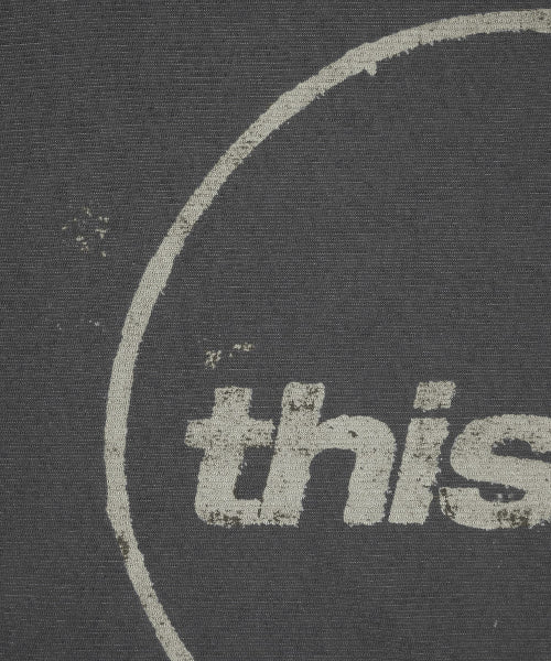 THISISNEVERTHAT THISISNEVERTHAT C-Logo Wale L/S Tee Charcoal