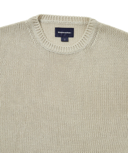 THISISNEVERTHAT THISISNEVERTHAT Loose Gauge Knit Crew Dusty Ivory