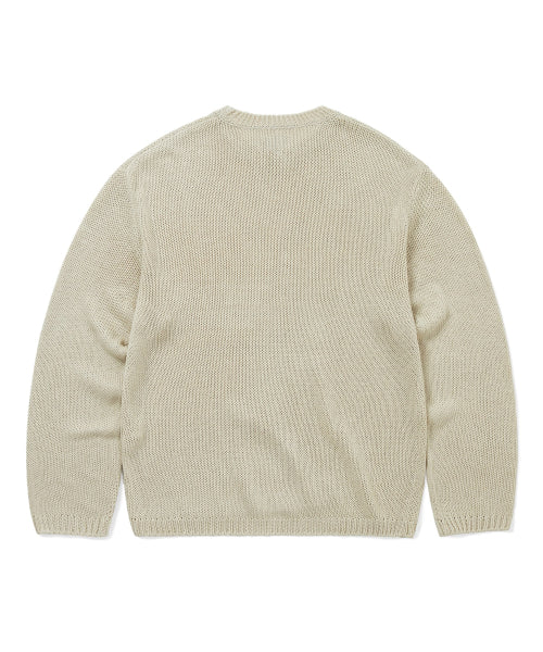 THISISNEVERTHAT THISISNEVERTHAT Loose Gauge Knit Crew Dusty Ivory