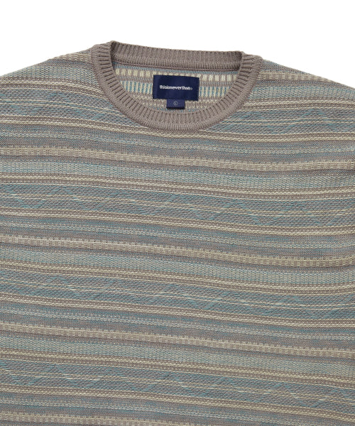 THISISNEVERTHAT THISISNEVERTHAT Pattern Knit Crew Slate