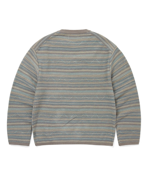 THISISNEVERTHAT THISISNEVERTHAT Pattern Knit Crew Slate
