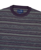 THISISNEVERTHAT THISISNEVERTHAT Sweatshirt Pattern Knit Crew Dark Purple