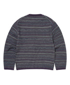THISISNEVERTHAT THISISNEVERTHAT Sweatshirt Pattern Knit Crew Dark Purple