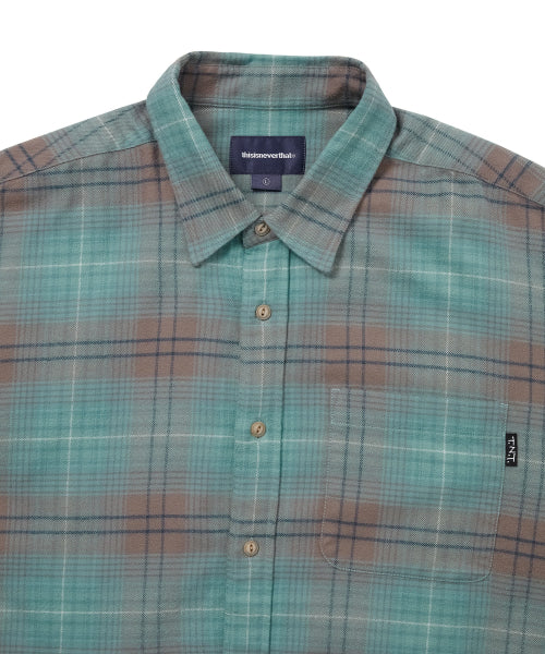 THISISNEVERTHAT THISISNEVERTHAT Flannel Check Shirt Teal