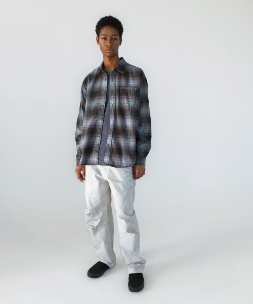 THISISNEVERTHAT THISISNEVERTHAT Flannel Check Shirt Off Black