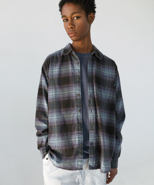 THISISNEVERTHAT THISISNEVERTHAT Flannel Check Shirt Off Black