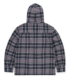 THISISNEVERTHAT THISISNEVERTHAT Flannel Hooded Check Shirt Purple