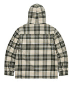 THISISNEVERTHAT THISISNEVERTHAT Flannel Hooded Check Shirt Green