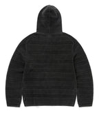 THISISNEVERTHAT THISISNEVERTHAT Crochet Knit Zip Hoodie Washed Black