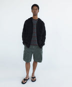 THISISNEVERTHAT THISISNEVERTHAT Crochet Knit Zip Hoodie Washed Black