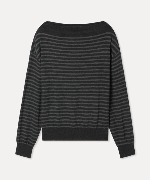 MIXXO MIXXO Knitwear Boat Neck Striped Pullover