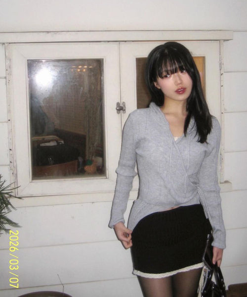 MIXXO MIXXO Hoodie Wrap Cardigan
